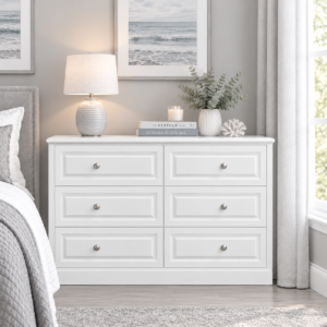 Avoca White 6 Drawer Chest