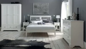 Hampstead White Slatted Bedstead
