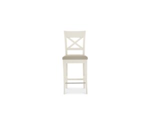 Montreux Antique White X Back Bar Stool (Ivory Bonded Leather)