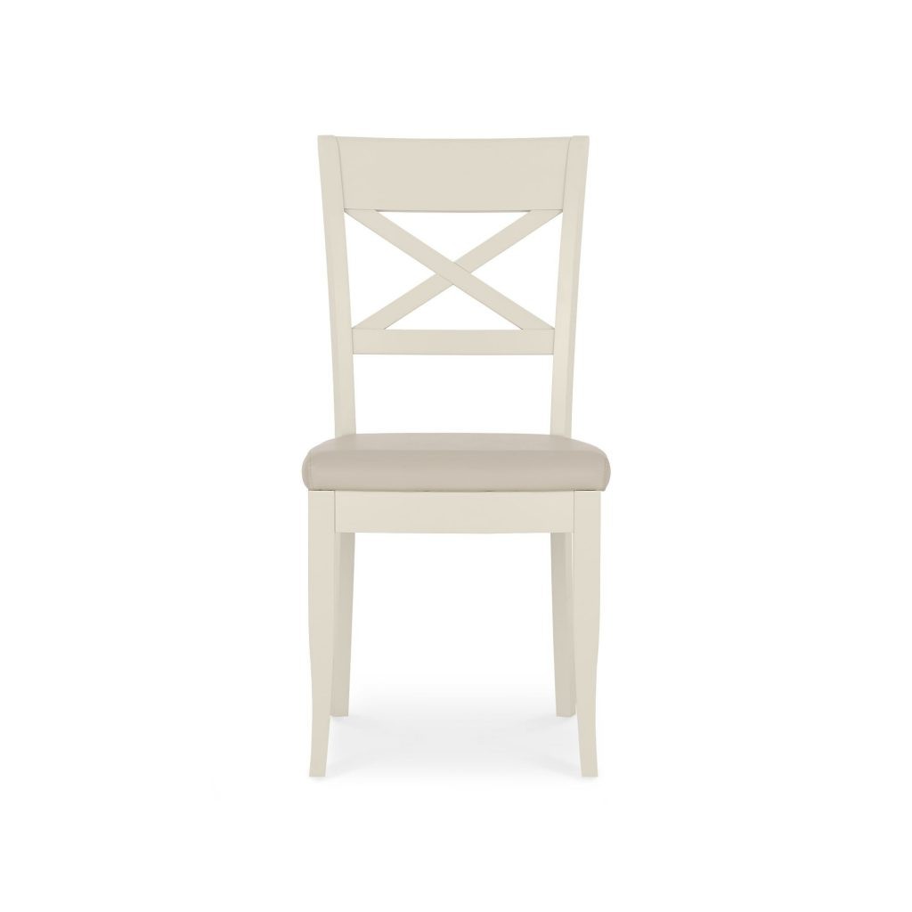 Montreux Antique White X Back Chair (Ivory Bonded Leather) Doyles