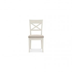 Montreux Antique White X Back Chair (Sand Fabric)