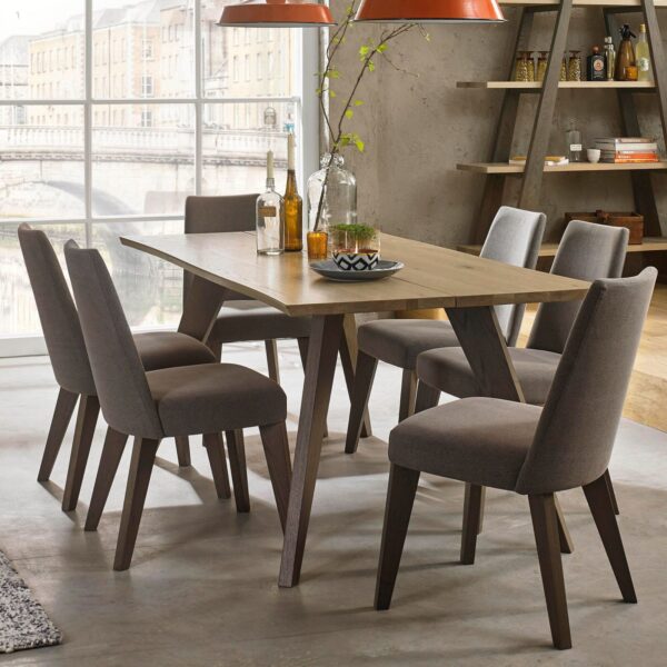 Avalon Aged And Weathered Oak 6 Seater Dining Table