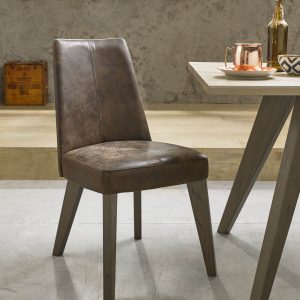 Avalon Aged and Weathered Oak Bonded Leather Chair