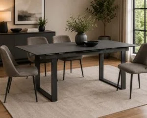 Panama 176-216cm Extendable Dining Table (Dark Grey)