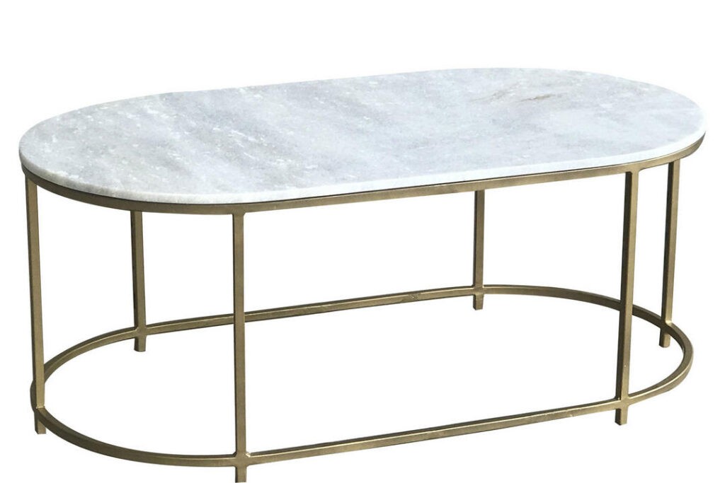 Beth Brass And Marble Large Coffee Table Doyles