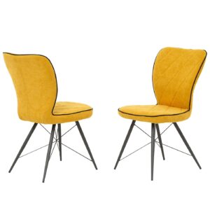 Voges Gold Fabric Dining Chair