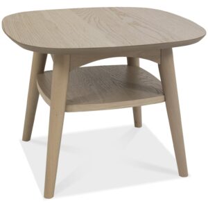 Dansk Scandi Oak Lamp Table With Shelf