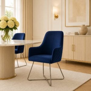 Utah Chair Plush with Pewter Legs