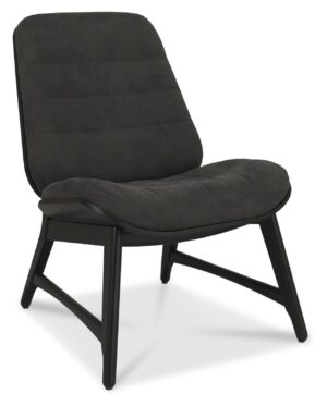 Vintage Weathered Oak + Peppercorn Casual Chair Dark Grey