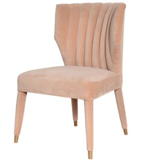 Claridge Upholstered Dining Chair Velvet Beige
