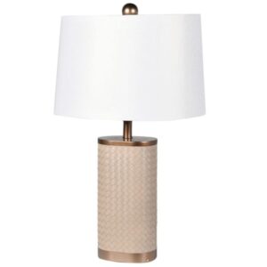 Woven Leather Look Lamp