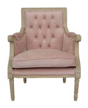 Occasional Chair – Pink Velvet