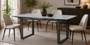 Panama 176-216cm Extendable Dining Table (Light Grey)