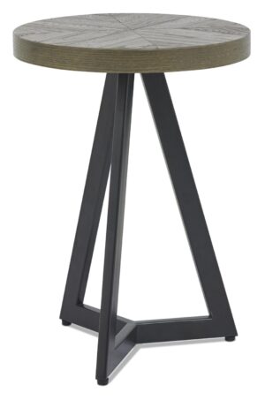 Ellipse Fumed Oak Lamp Table