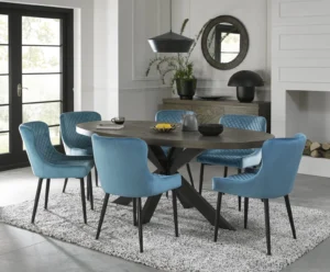 Ellipse Fumed Oak 6 Seater Dining Table