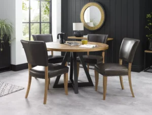 Killowen Rustic Oak Circular Dining Table