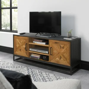 Killowen Rustic Oak & Peppercorn Entertainment Unit