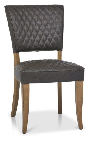 Glenart Rustic Oak Upholstered Chair - Old West Vintage