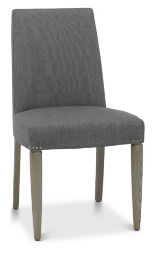 Atlas Silver Grey Upholstered Chair - Slate Grey Fabric