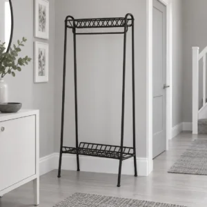 Black Metal Coat Rail