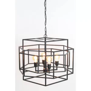 Dalisia 4 Light Hanging Lamp Matt Black