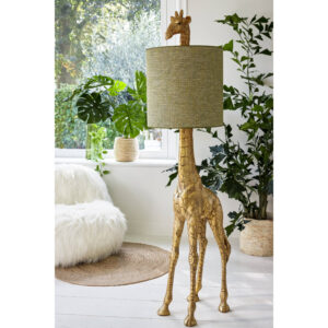 Giraffe Floor Lamp Antique Bronze 44x184cm
