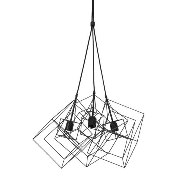 Kubinka 3 Light Hanging Lamp Matt Black