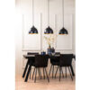 Kylie 3 Light Hanging Lamp Black and Gold