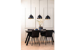 Kylie 3 Light Hanging Lamp Black and Gold