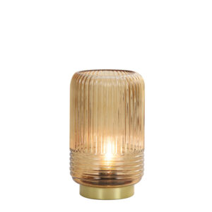 Lipa Table Lamp Brown Glass 12x20cm