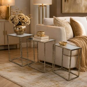 Irma Mirrored Tables Set of 3