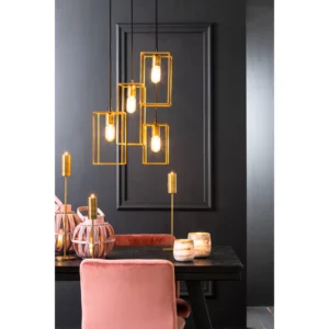 Marley 4 Light Hanging Lamp Antique Gold