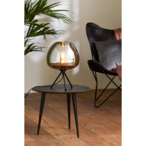 Mayson Table Lamp Smoked Glass 30x43cm