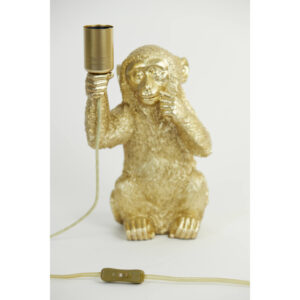 Monkey Table Lamp Gold 20x34cm