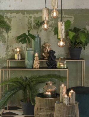 Monkey Tealight Holder Gold
