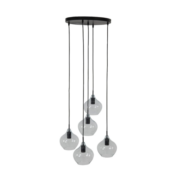 Rakel 5 Light Hanging Lamp Matt Black