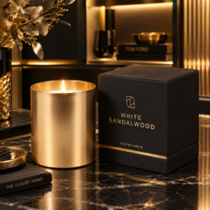 White Sandalwood Gold Candle