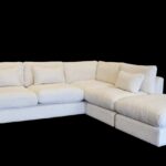 Armless Sofa with matching stool