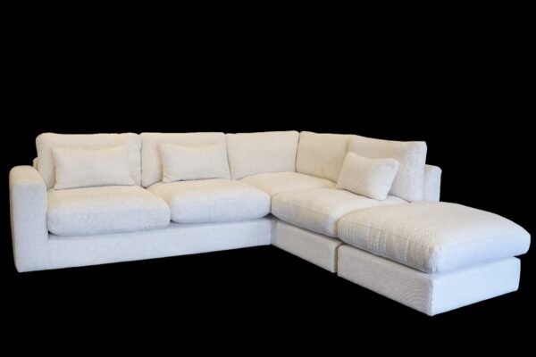 Armless Sofa with matching stool