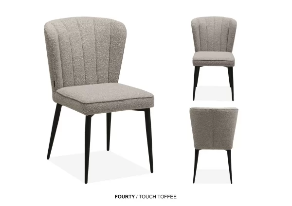 Dining Chair in Grey Fabric