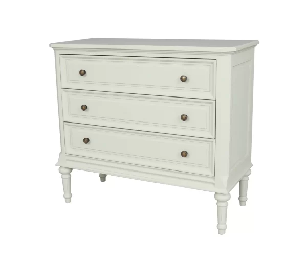 White 3 Drawer Chest