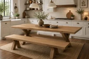 Toyko Solid Oak Bench