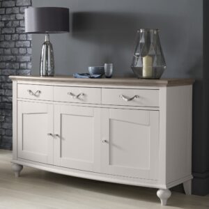 Montreux Grey Washed Oak & Soft Grey Wide Sideboard