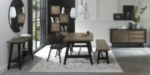 Jordan Weathered Oak & Peppercorn 4-6 Extendable Table